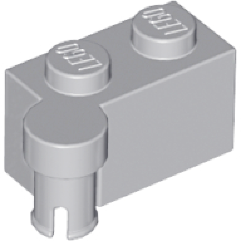 Scharnier Steen 1x2 met pin Light Bluish Gray